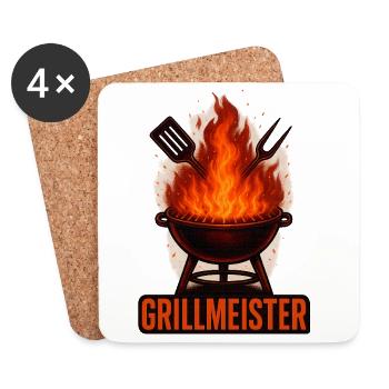 Grillmeister Flammenkessel - Untersetzer (4er-Set) - Weiß - Vorne
