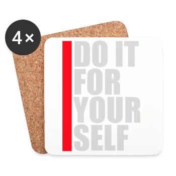 Do It For Yourself Inspirierend Selbstliebe Zitat - Untersetzer (4er-Set) - Weiß - Vorne