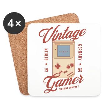 Vintage Gamer 1992 – Retro Handheld - Coasters (set of 4) - white - Front