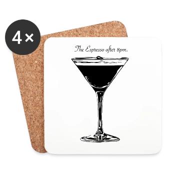 Esspresso_after_8pm - Dessous de verre (lot de 4) - blanc - Devant
