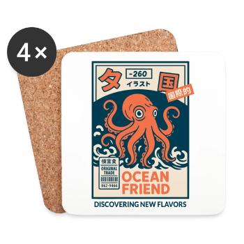 Ocean Friend - Coasters (set of 4) - white - Front