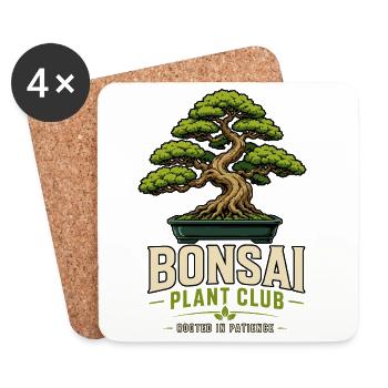 Japanische Bonsai-Baum Pflanze Plantclub Bonsai - Untersetzer (4er-Set) - Weiß - Vorne