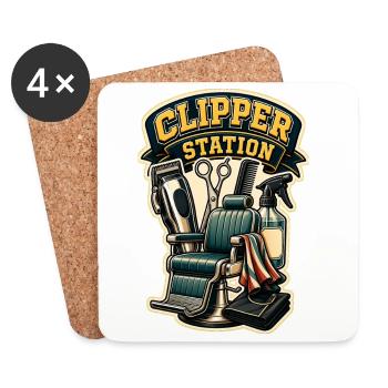 GARE CLIPPER - Dessous de verre (lot de 4) - blanc - Devant