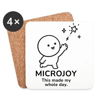 Microjoy – This Made My Whole Day | Happy Mood - Untersetzer (4er-Set) - Weiß - Vorne