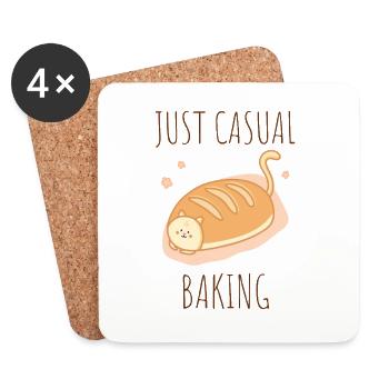 Kotek - juste de la pâtisserie occasionnelle - Dessous de verre (lot de 4) - blanc - Devant