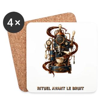Rituel avant le bruit - Dessous de verre (lot de 4) - blanc - Devant