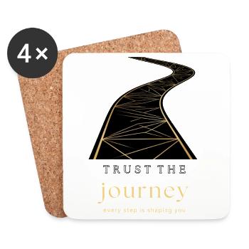 Trust the Journey Motivational Road Design - Untersetzer (4er-Set) - Weiß - Vorne