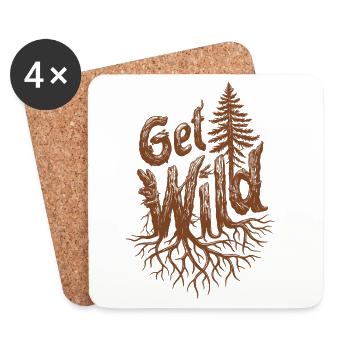 Outdoor Adventure - Get Wild - Coasters (set of 4) - white - Front