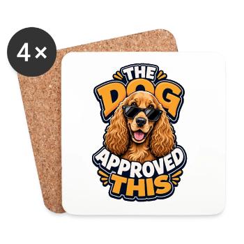 English Cocker Spaniel - Coasters (set of 4) - white - Front