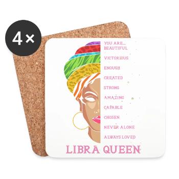 Zodiac sign Libra - Coasters (set of 4) - white - Front