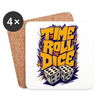 Time to Roll the Dice - Coasters (set of 4) - white - Front