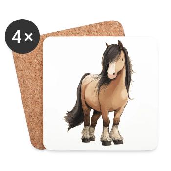 pony - Coasters (set of 4) - white - Front