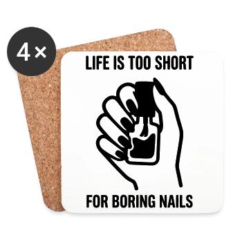 Fingernails Nail Nail Design - Coasters (set of 4) - white - Front