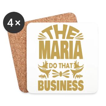 Maria - Dessous de verre (lot de 4) - blanc - Devant