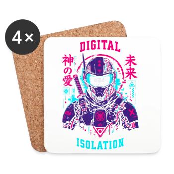 404 User Not Found Techwear Cyberpunk-Design - Untersetzer (4er-Set) - Weiß - Vorne