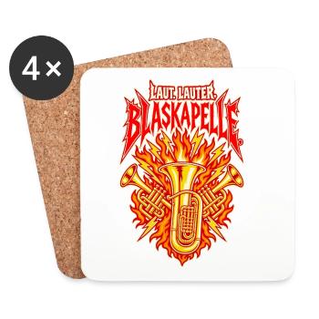Laut Lauter Blaskapelle - Untersetzer (4er-Set) - Weiß - Vorne