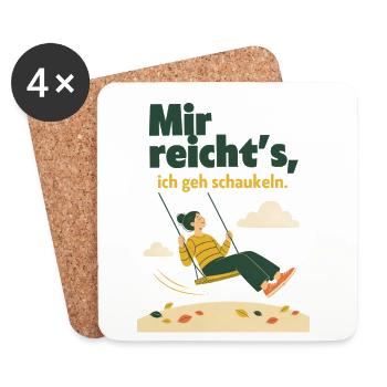 Mir reicht's, ich geh schaukeln Herbst - Untersetzer (4er-Set) - Weiß - Vorne