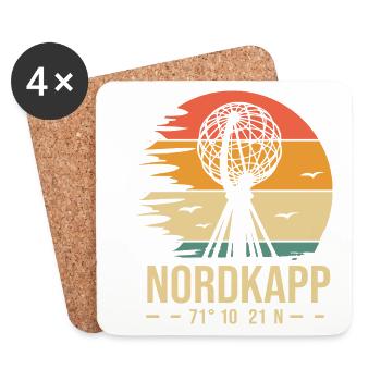 Nordkap Nordkap Norwegen - Untersetzer (4er-Set) - Weiß - Vorne