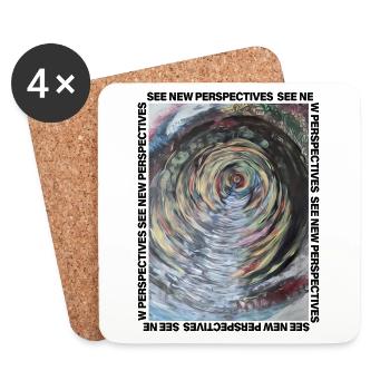 Another dimension colorful road - Coasters (set of 4) - white - Front