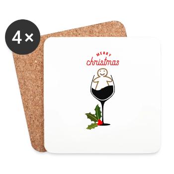 Weihnachten - Untersetzer (4er-Set) - Weiß - Vorne