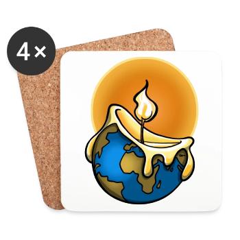 Global Warming - Untersetzer (4er-Set) - Weiß - Vorne