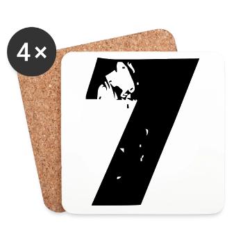 7 Number - Coasters (set of 4) - white - Front