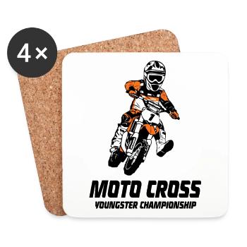 Kinder Motocross - KIDS MX - Dessous de verre (lot de 4) - blanc - Devant