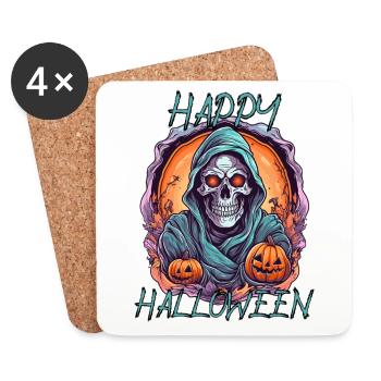 Happy Halloween - Coasters (set of 4) - white - Front