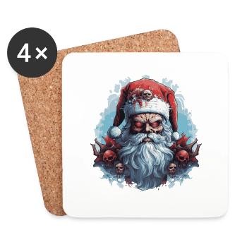 Santa Kraus 2 - Untersetzer (4er-Set) - Weiß - Vorne