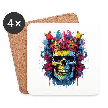 Skull King 2 - Untersetzer (4er-Set) - Weiß - Vorne
