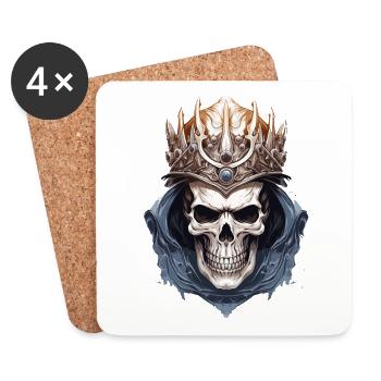 Skull King 4 - Untersetzer (4er-Set) - Weiß - Vorne