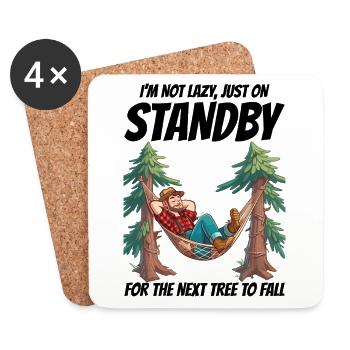 Lumberjack Woodworker Woodcutter Carpenter Funny - Coasters (set of 4) - white - Front