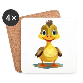 Cute Duck - Coasters (set of 4) - white - Front
