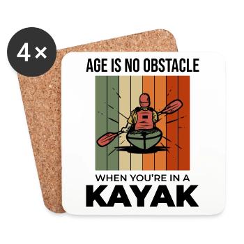 kayaking Gradma Kayak Canoe Kayaker Funny - Coasters (set of 4) - white - Front