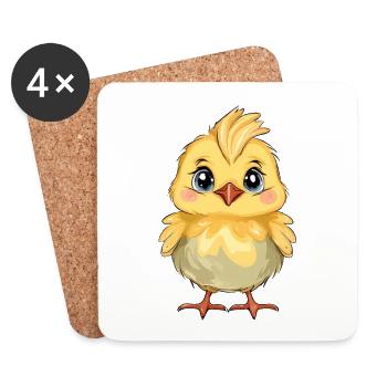 Chick - Coasters (set of 4) - white - Front