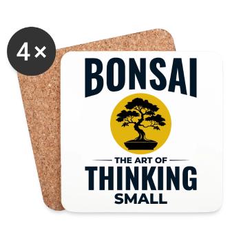 Japanese Bonsai Gardener Tree Collector Gardening - Coasters (set of 4) - white - Front