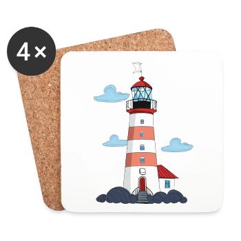 Lighthouse - Coasters (set of 4) - white - Front