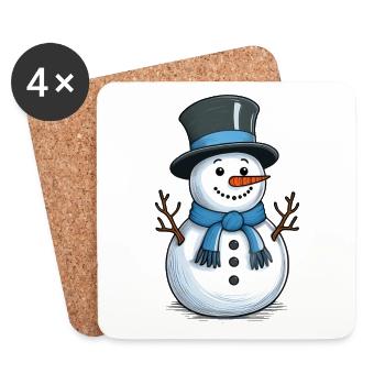 Snowman - Coasters (set of 4) - white - Front