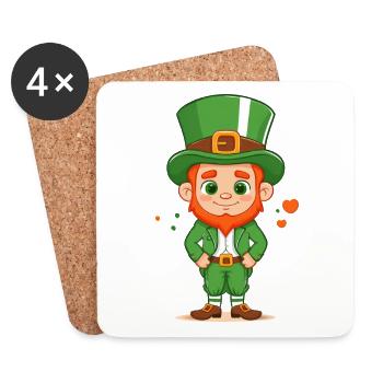 La Saint-Patrick - Dessous de verre (lot de 4) - blanc - Devant