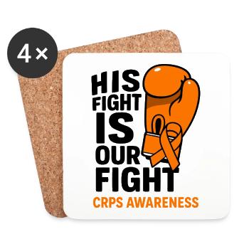 Son combat est notre combat – CRPS Reconnaissance - Dessous de verre (lot de 4) - blanc - Devant