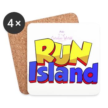 Run Island .2 - Dessous de verre (lot de 4) - blanc - Devant
