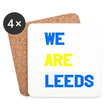 We are Leeds - Coasters (set of 4) - white - Front