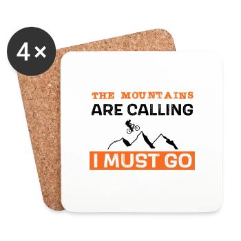 The mountains are calling - I must go - Untersetzer (4er-Set) - Weiß - Vorne
