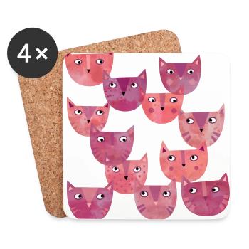 Cat Power - Coasters (set of 4) - white - Front