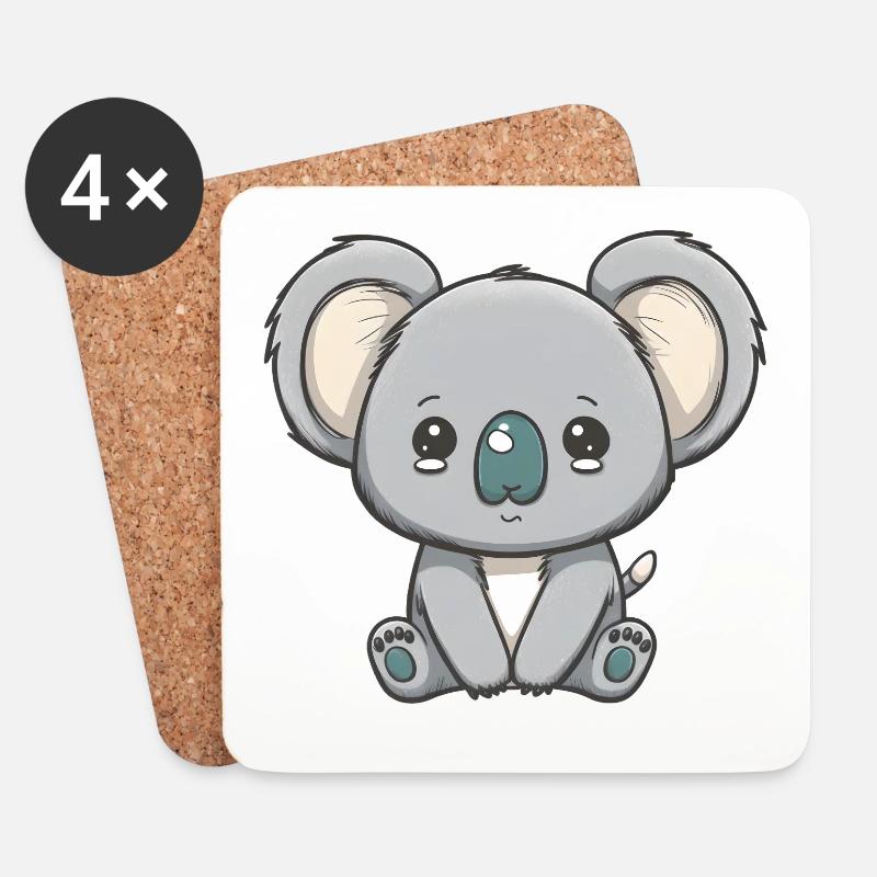 Süßer baby koala trauriger Koalabär weint - Untersetzer (4er-Set) - Weiß
