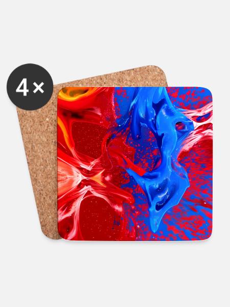 KI Kunstwerk - Untersetzer (4er-Set) - Weiß
