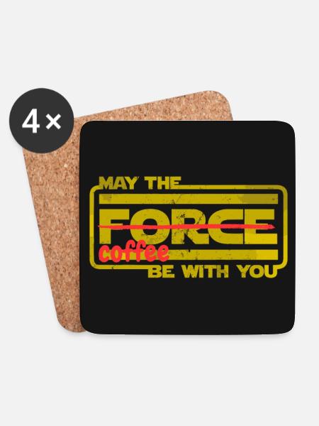 May the coffee be with you. - Untersetzer (4er-Set) - Weiß