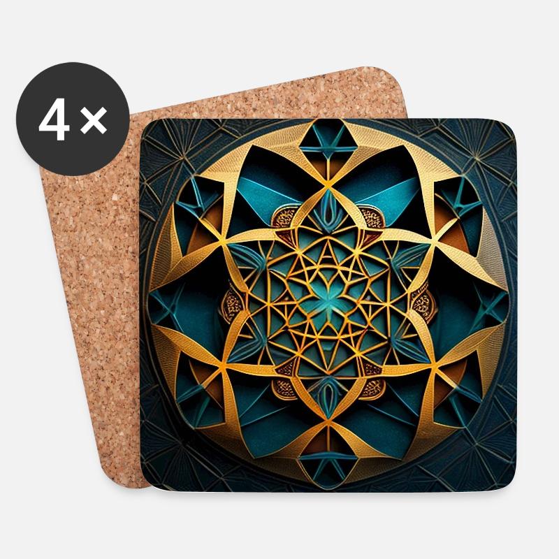 Sacred Geometry - Coasters (set of 4) - white