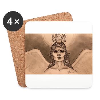 Queen Leva - Dessous de verre (lot de 4) - blanc - Devant