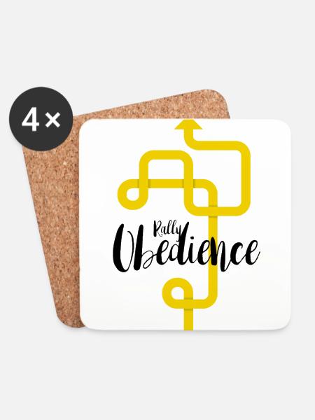 Rally Obedience - Untersetzer (4er-Set) - Weiß